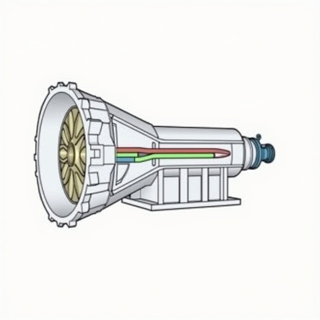 Diagram of a sealed transmission system