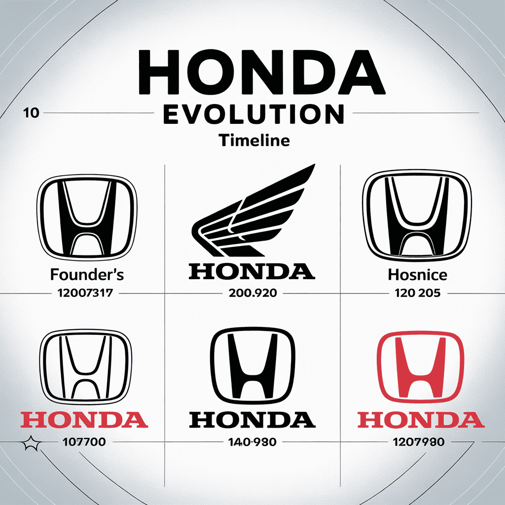 Honda logo evolution timeline