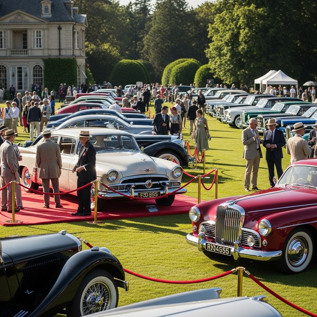 Show car at a classic car event 2