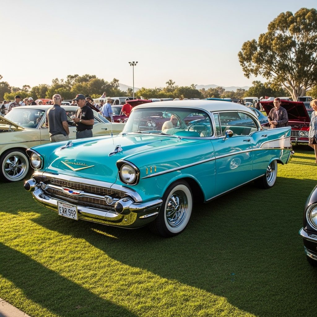 Show car at a classic car event