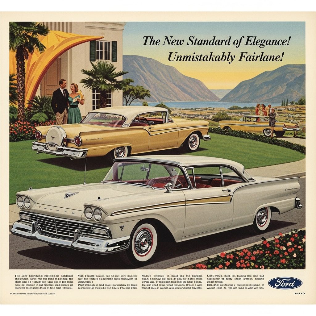 Vintage Ford Fairlane advertisement
